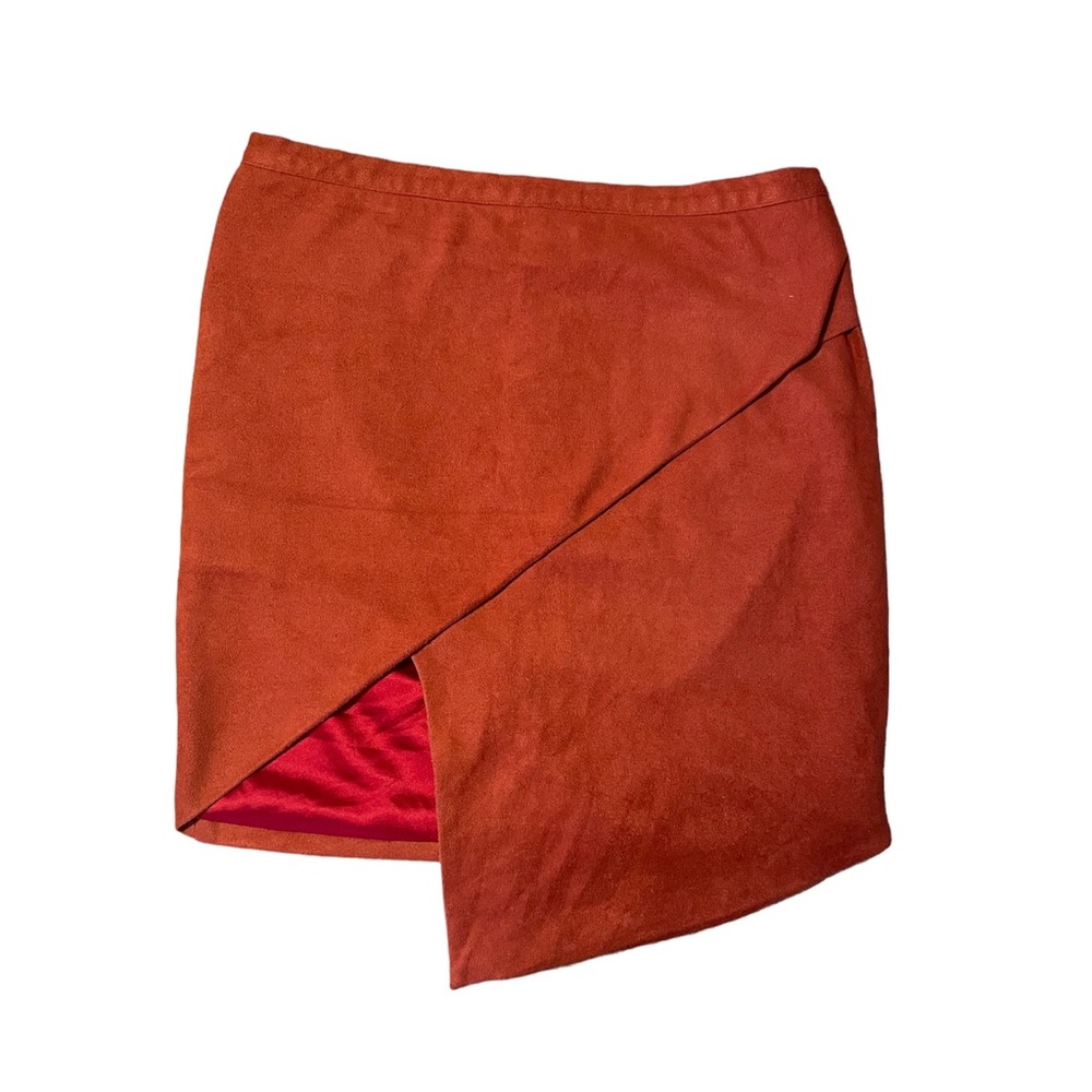 olivaceous asymmetrical mini skirt